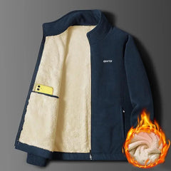 Mens Wool Liner Jackets New Winter Men Thicken Jacket Fleece Warm Stand Collar Men Outdoor Coats Casual Long Sleeve Outwear 5XL voguable