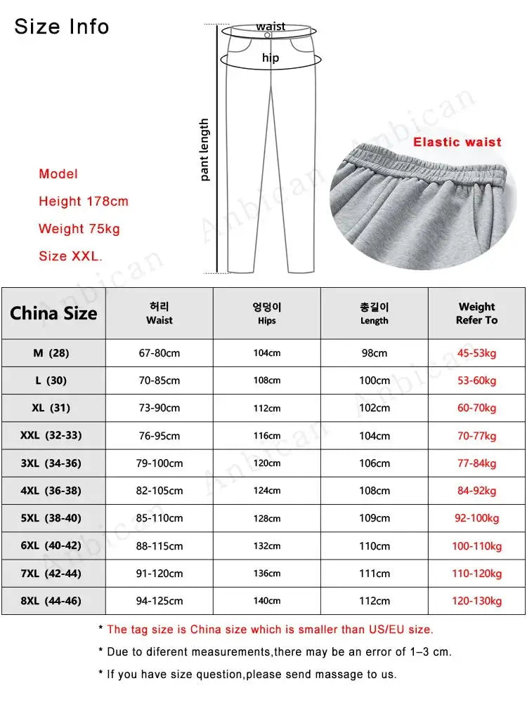 Spring Autumn Multi-Pockets Sweatpants Men Drawstring Waist Sportswear Casual Track Pants Plus Size Loose Straight Trousers 8XL voguable