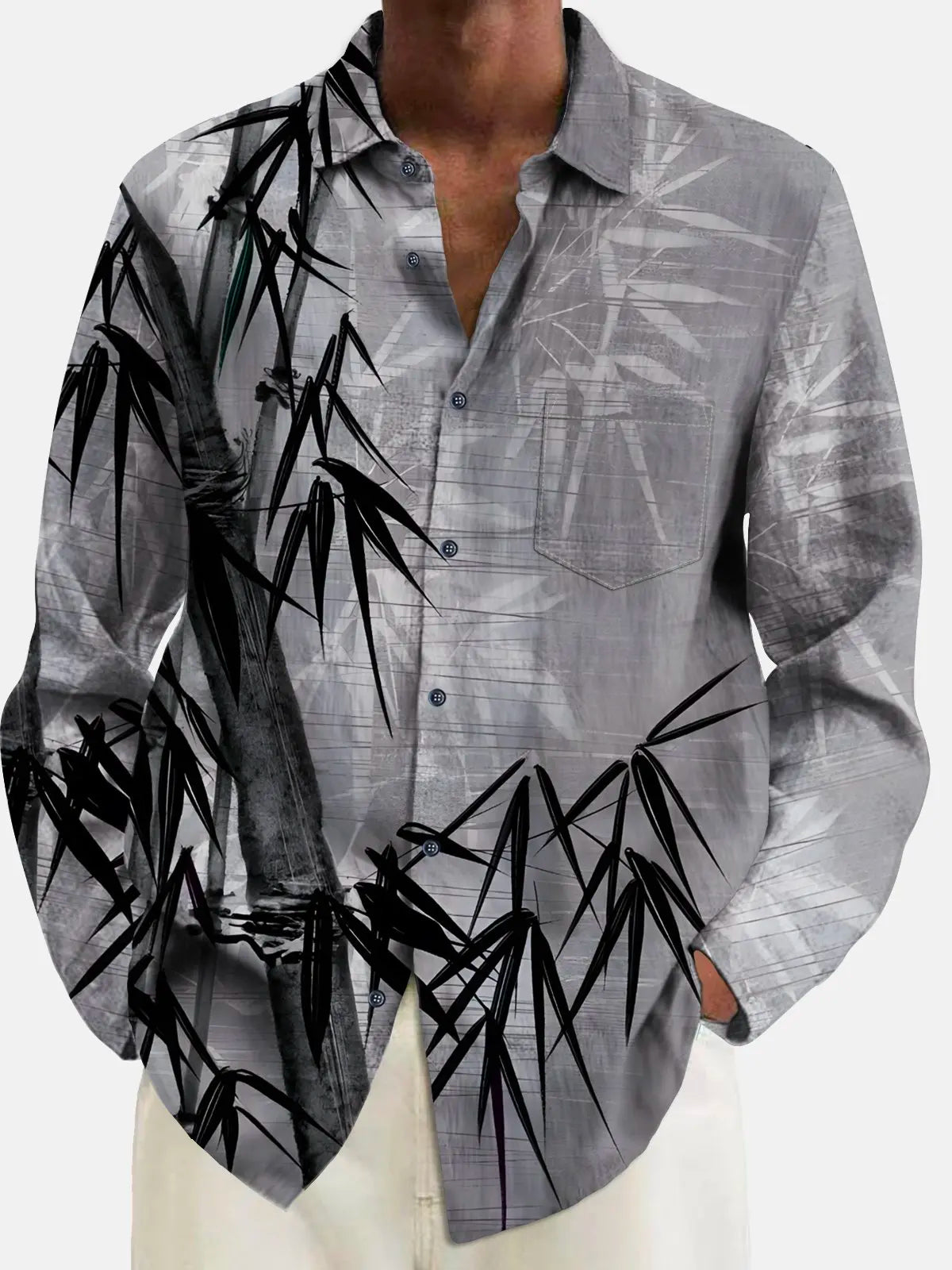 Mens Red Floral Print Long Sleeve Shirt Fashion Design Luxury Long Sleeve Tops Mens Four Seasons Button Lapel Shirt voguable