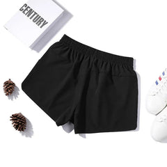 Voguable  Men's Teal Blue Color Block Elastic Waist Drawstring Shorts Quick Dry Casual Sports Shorts voguable