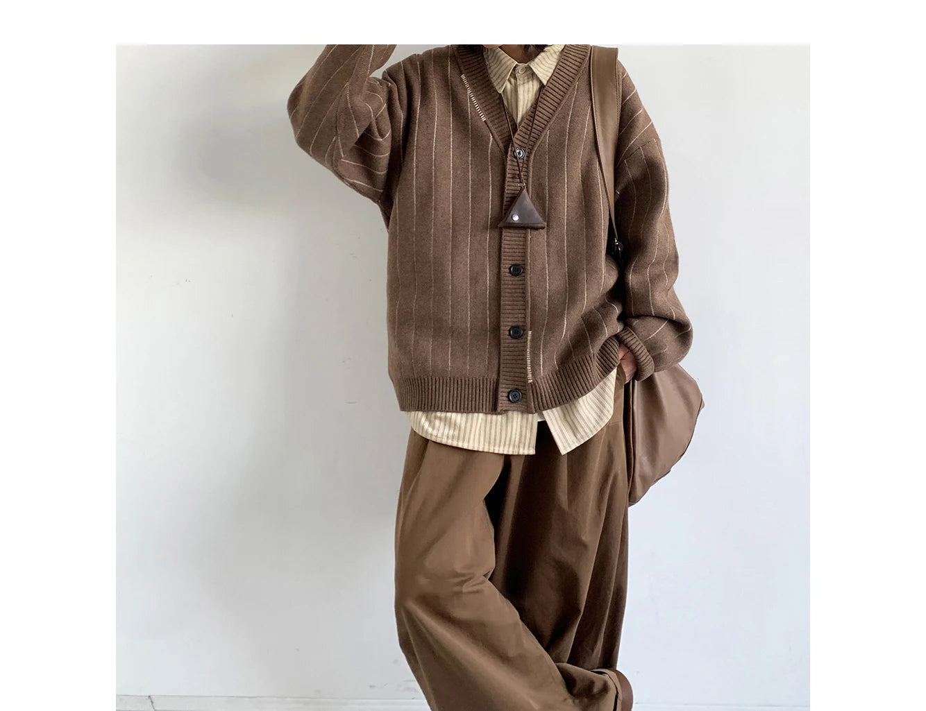 Voguable Autumn Winter American Vintage Striped Cardigan For Men Women Korean Popular Clothes Casual Trendy Knitwear Kpop Couple Sweater voguable