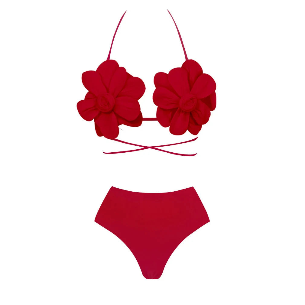 Floral Bikini Set Women Swimsuit High Waist Bikini Push Up Bikinis Sexy Bathing Suit Beachwear Print Biquini Female  Beach voguable