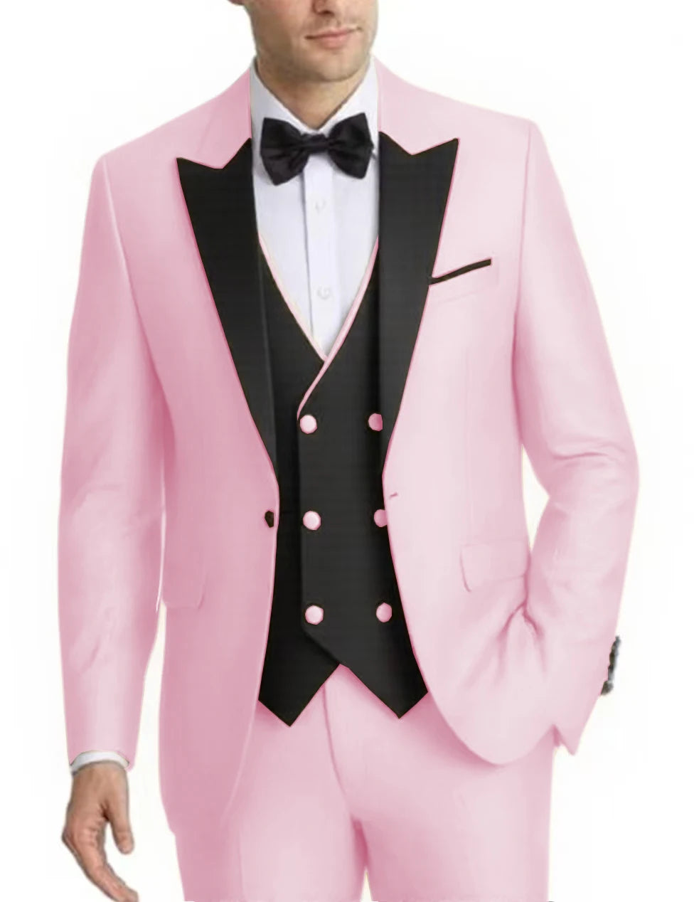 Voguable  Elegant 2-Piece Men's Tuxedo Suit Customized Blazer And Pants Set Fashionable Wedding Business Mens Suit voguable