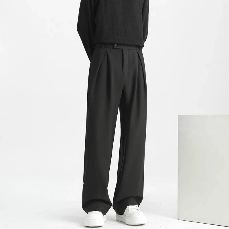 Men's Light Luxury Naples Slim-fit Suit Pants Casual Japanese Retro Premium Quality Elegant Popular Leisure Trousers 2026 Spring voguable