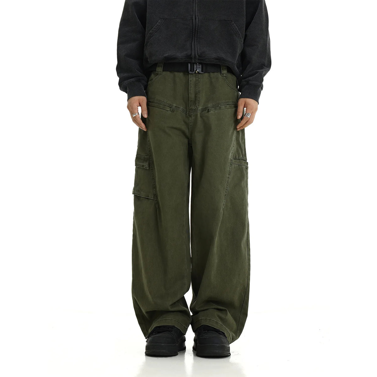 Voguable Techwear Wide Cargo Pants Men Hip Hop Wide Leg Trousers Male Streetwear Loose Casual Oversize Korean Men Clothing voguable