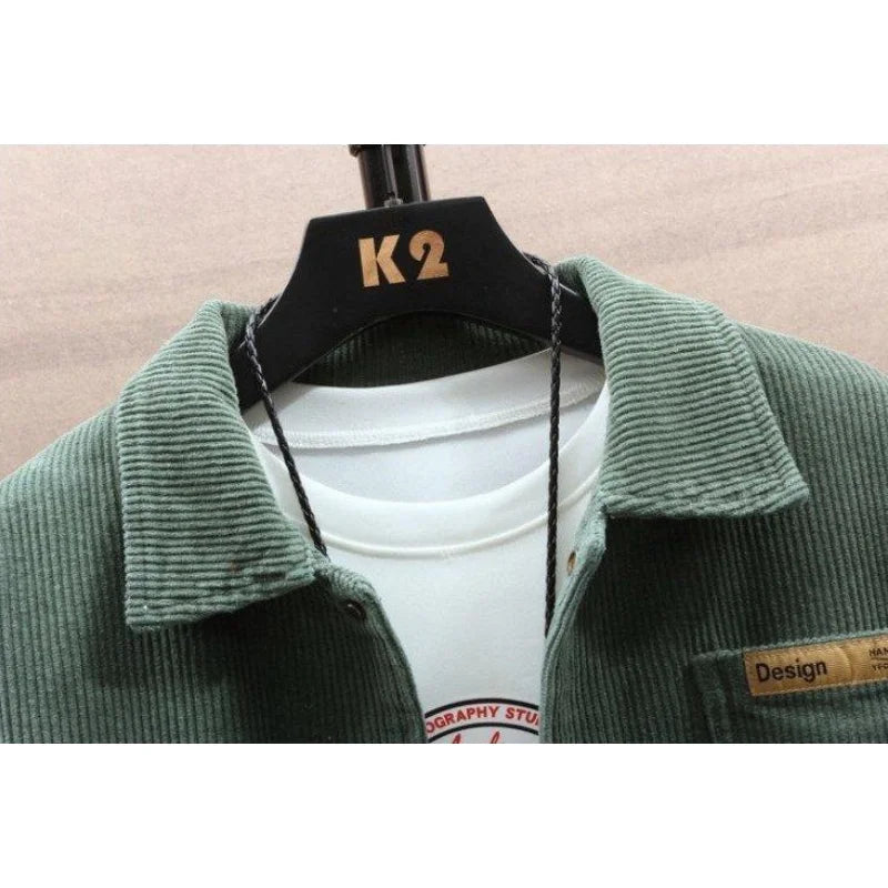 Voguable  High Quality Men's Corduroy Coats 2023 New Spring Autumn Casual Multi-pocket Thin Bomber Jackets Men Workwear Oversize M-5XL voguable