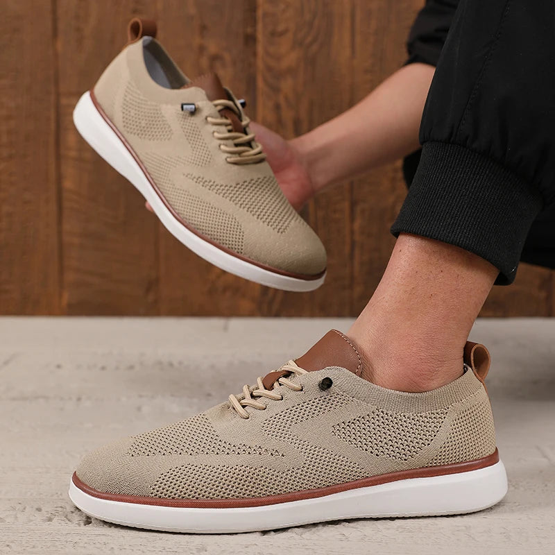 Voguable  Summer Men's Shoes Fashionable Knitted Mesh Casual Design Mesh Shoes Street Trend Versatile Fashion Outdoor Activity Sneakers voguable