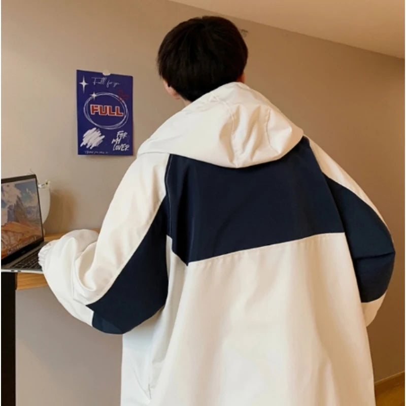 Voguable  High-End Men & Women Charge Jacket New Windbreaker Waterproof Korean Version Baseball  Jacket Ins Hooded Couple Sport Coat voguable