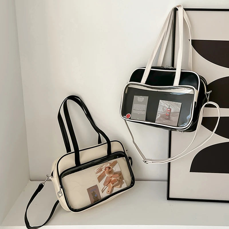 1pcs Women's shoulder bag Handbag for women CuteTransparent Pocket Style Shoulder Purse Women's shoulder bag voguable