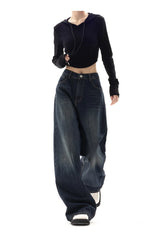 Y2K Vintage High Waist Harajuku Loose Jeans Pants Korean Fashion Women's Grunge Wide Leg Oversized Denim Trouser Female Clothes voguable