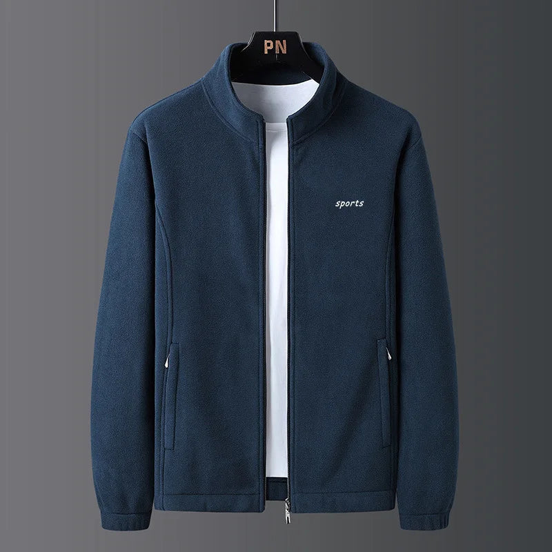 Mens Wool Liner Jackets New Winter Men Thicken Jacket Fleece Warm Stand Collar Men Outdoor Coats Casual Long Sleeve Outwear 5XL voguable