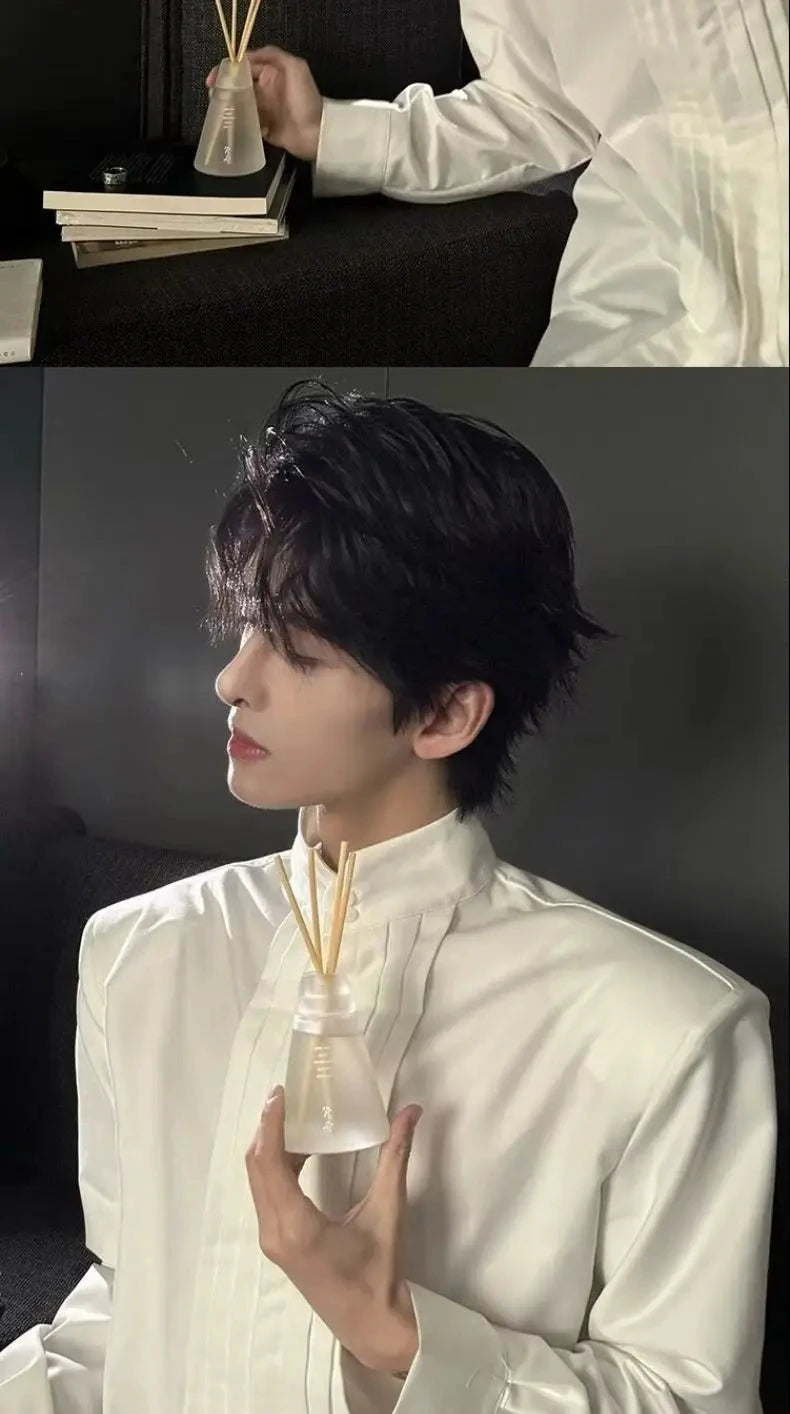 Spring New Niche Shirt Deconstructed Stand Collar Long-sleeved Shirt Men's Mature Elegant Youth Design Feel Loose Casual Blouse voguable