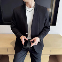 Voguable  2-piece (jacket+pants) Men's Suit Fashionable and High-quality Chinese Design Wedding Dress Business Dress Slim Fit Suit voguable
