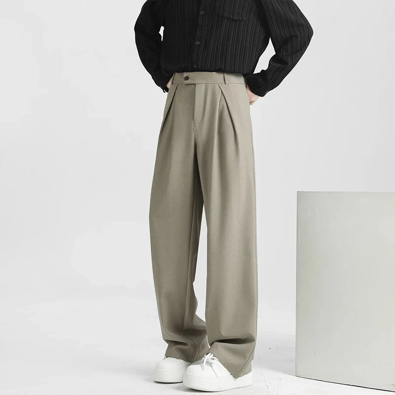 Men's Light Luxury Naples Slim-fit Suit Pants Casual Japanese Retro Premium Quality Elegant Popular Leisure Trousers 2026 Spring voguable