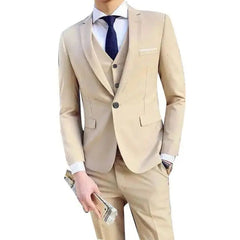 Latest Design Elegant Suits For Men Slim Fit Groom Tuxedo Wedding Male Suit Formal Business Men Clothing Costume Homme 3 Piece voguable