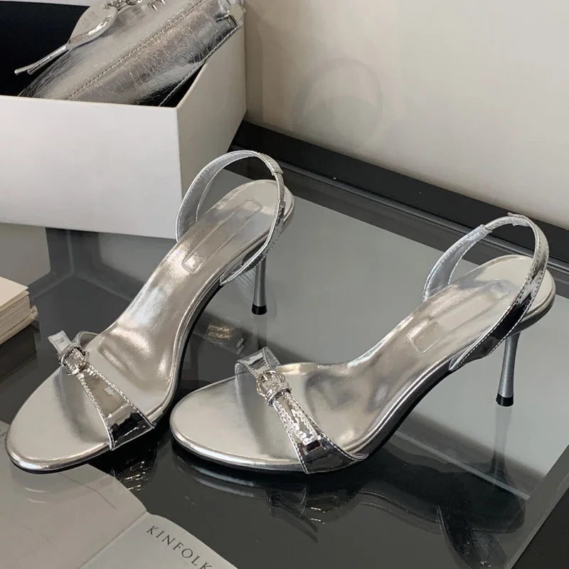 Voguable  Summer Fashion Open Toe Sandals Women Thin Low Heel Gladiator Narrow Band Party Shoes voguable