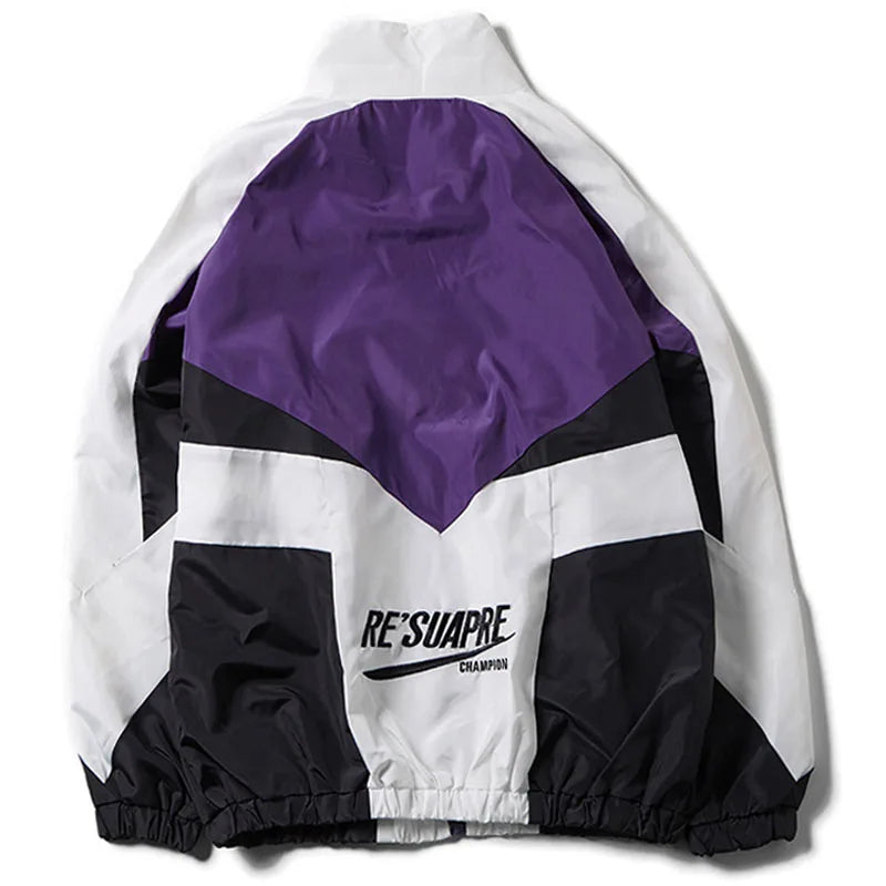 Voguable  College Varsity Jacket Women Men Spring Letter Embroidery Bomber Windbreaker Casual Street Loose Patchwork Zipper Coat Couple voguable