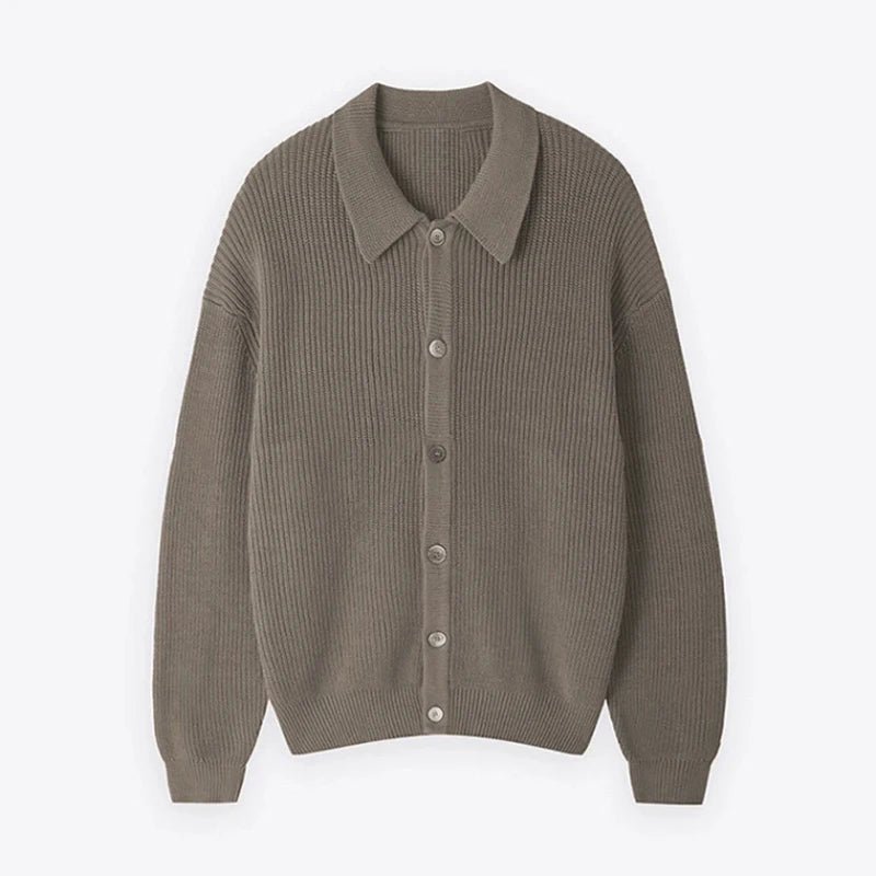 New Korean Luxury Men Cardigan Trendy Textured Long Sleeve Buttoned Korean Leisure Sweater Coats Premium Quality Knitwear M-3XL voguable