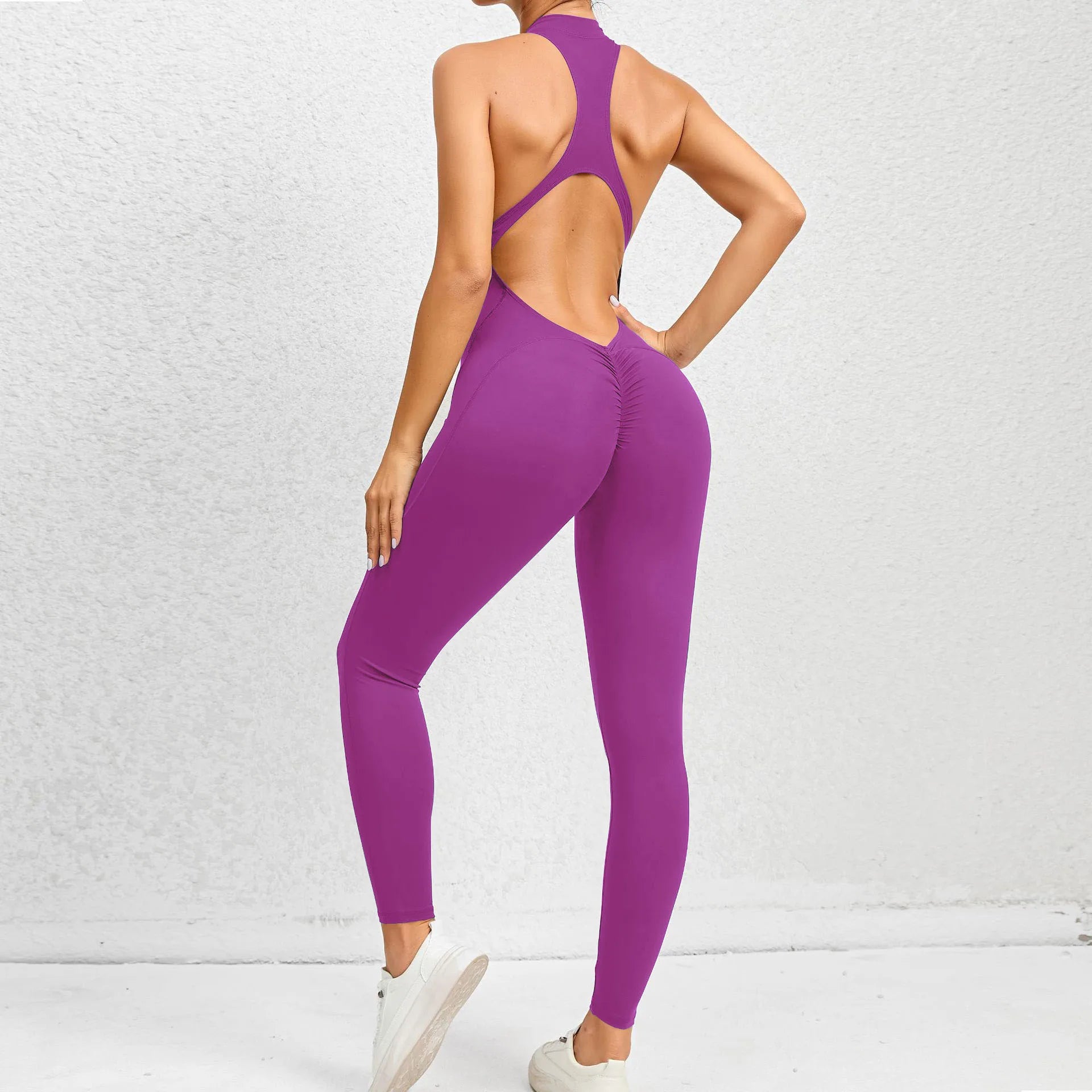 Voguable  Padded Yoga Jumpsuit Short Playsuit Women Romper Sleeveless Gym Fitness Overalls One Piece Sports Shorts Bodysuit voguable