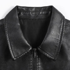 Top New US Black PU Leather Short Sleeved Shirt Oversized Mens Loose Men Streetwear Leather Cool Fashion Fitting Leather Shirt voguable