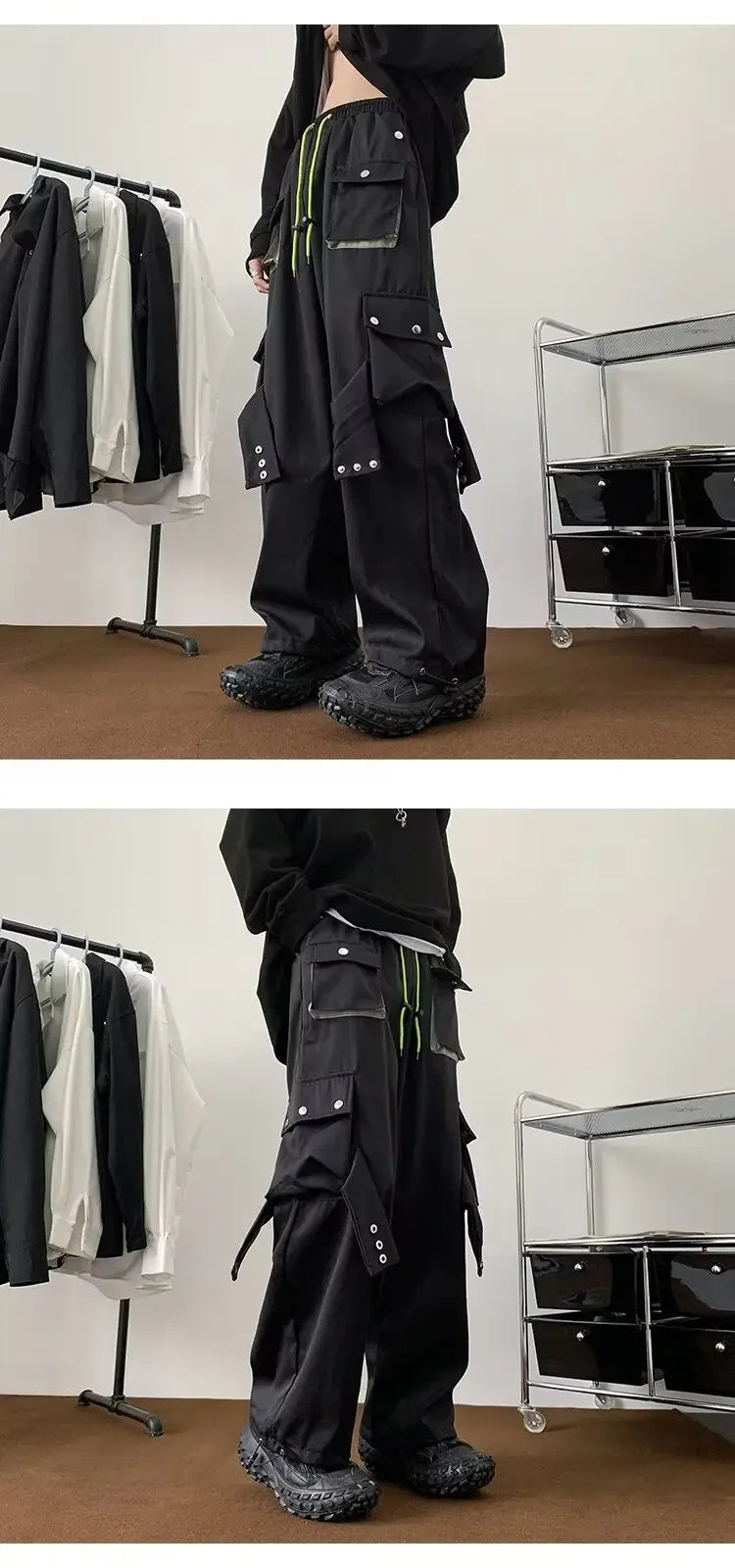 Fashionable Trendy Artistic Solid Color Straight-leg Casual Pants Loose Hip Hop Style For Men Spring Autumn Youth Trend voguable