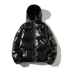 Winter Solid Color Parka Men Thick Hooded Jacket  New Warm Harajuku Coat Male Casual Zipper Jackets Windproof Outwear gotmes-shop