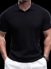 Voguable  Slim Fit ort Sve  irt Knitted Ice Silk Texture Cotton Youth Faion Summer Breathable Comfortable Mens T-irt voguable