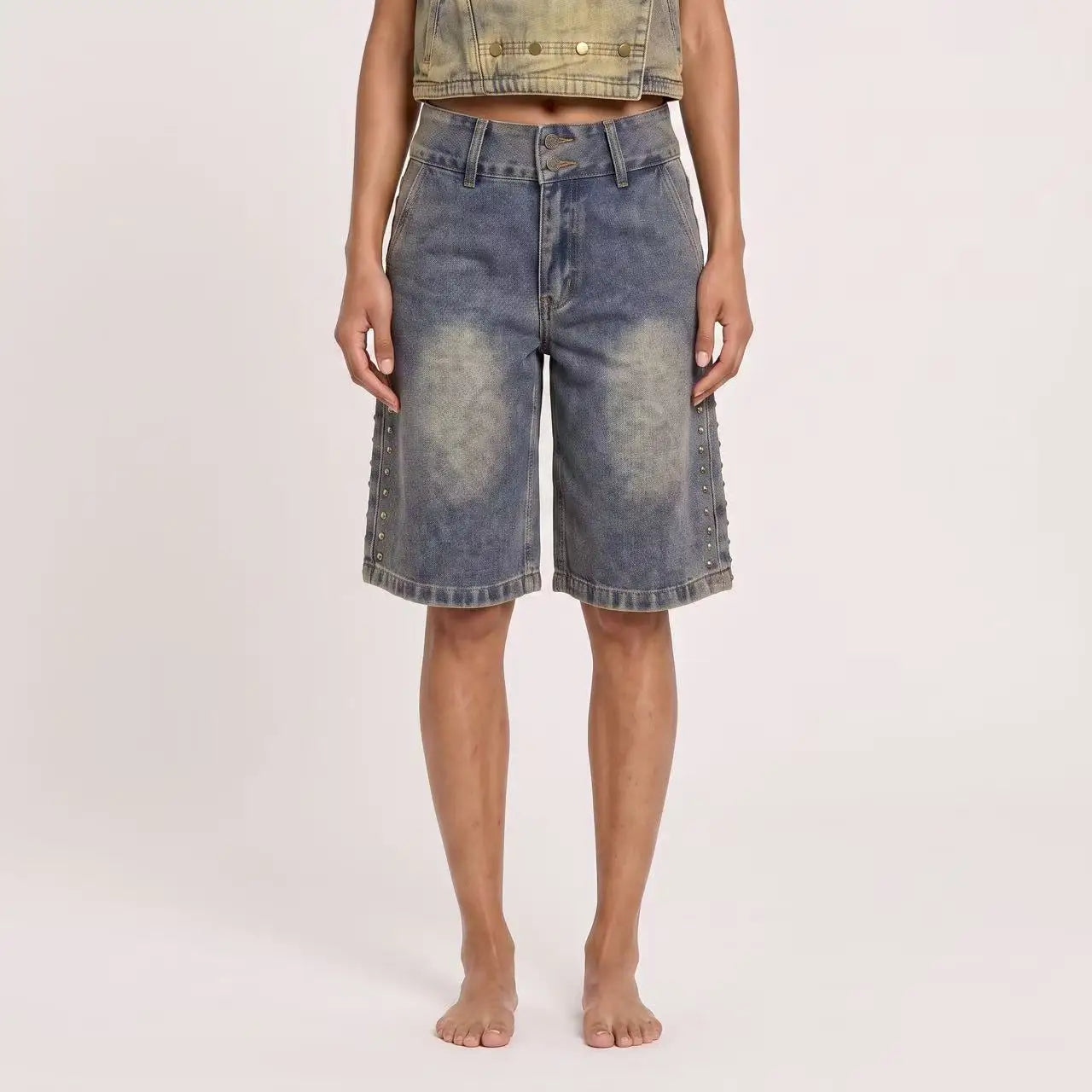 Voguable  Women Sleeveless Denim Mini Dress Golden Floral Embroidery Front Zip Halter Neck Bodycon Short Dress Y2K Streetwear Party Club voguable
