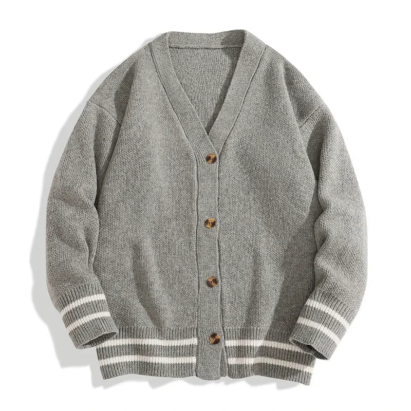 Cardigan Men Sutumn Winter Knitted Sweater Jacket Long Sleeve Casual V Neck Man Cardigans Fashion Streetwear Clothing Top voguable