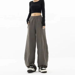 Apricot High Waist Banana Pants Women Spring Autumn 2024 New American Style Chic Straight Casual Affordable Wide Leg Trousers voguable