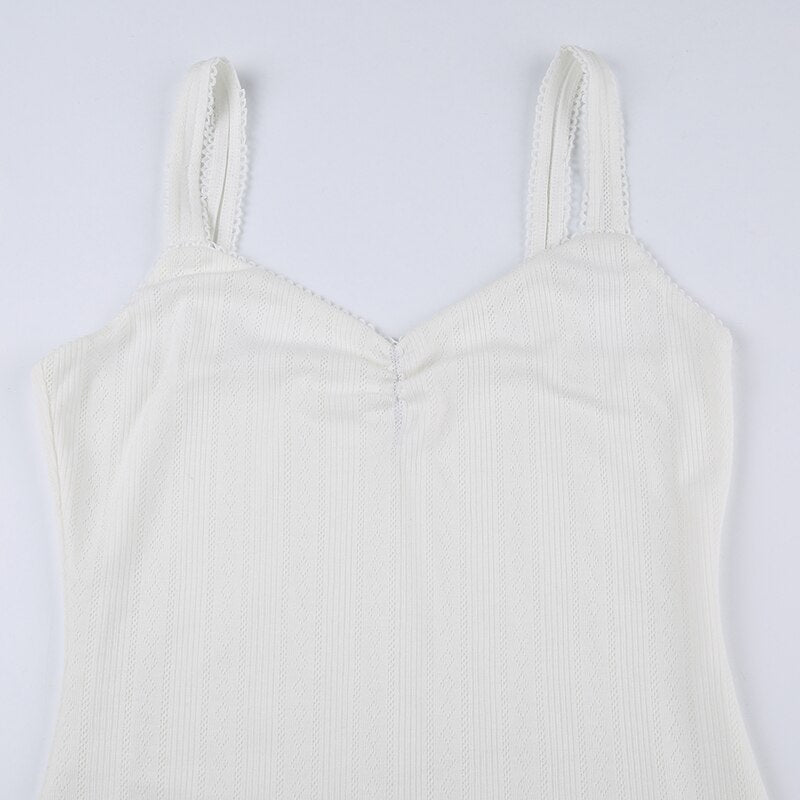 V-Neck Spaghetti Strap Double Layer Sundress mysite