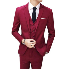 Latest Design Elegant Suits For Men Slim Fit Groom Tuxedo Wedding Male Suit Formal Business Men Clothing Costume Homme 3 Piece voguable