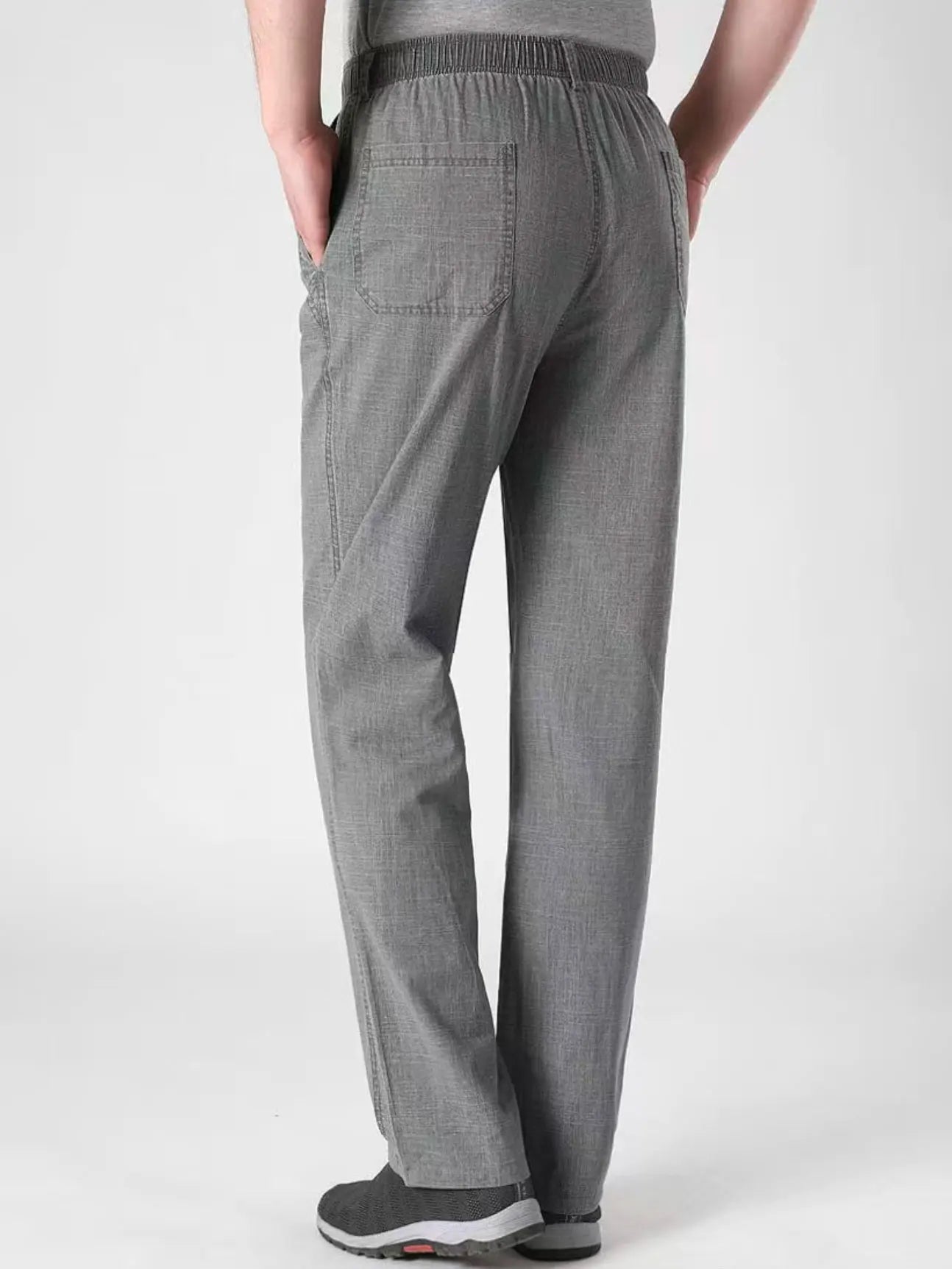 Voguable  Summer Linen Men Casual Pants Work Wear Office Thin Golf Straight Long Formal Suit Trousers Plus Size 5xl New voguable