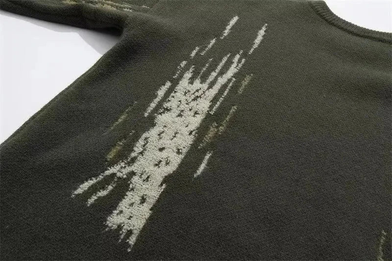 Japanese Trendy Men's Sweaters Light Luxury Knitted Color Clashing O Neck Long Sleeve Pullover Casual High Street Knitwear M-3XL voguable