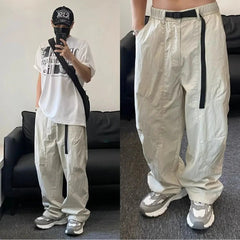 American Retro Mountain Outdoor Quick-drying Pants Men's Function Thin Cool Solid Color Cityboy Loose Casual Trousers Aesthetic voguable
