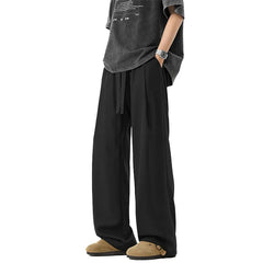 Voguable  Men's Trousers New Spring/summer Loose Straight-leg Casual High-waisted Wide-leg Pants voguable