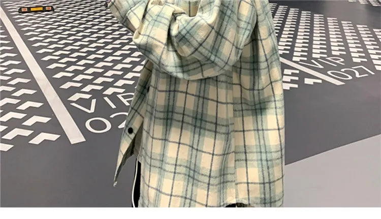 Loose Long Sve Plaid irt Men's Casual Sle Spring Autumn Harajuku Faion Couple Outerwear Comfortable Breathable voguable