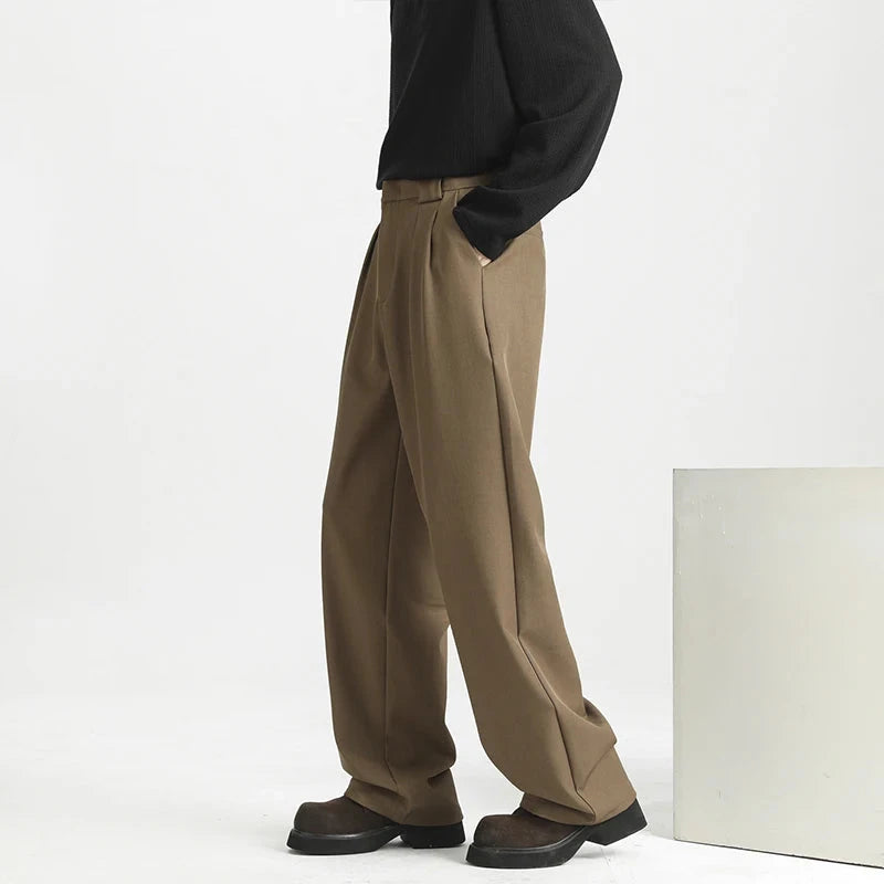 Men's Light Luxury Naples Slim-fit Suit Pants Casual Japanese Retro Premium Quality Elegant Popular Leisure Trousers 2026 Spring voguable