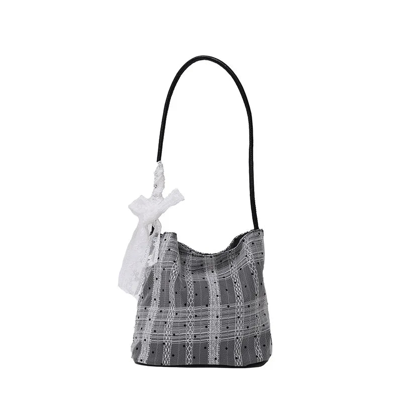 Luxury Design All Match Dot Shoulder Bags Sweet Y2k Aesthetic Casual Handbags Fashion Chic Women Streetwear Simple Underarm Bag voguable