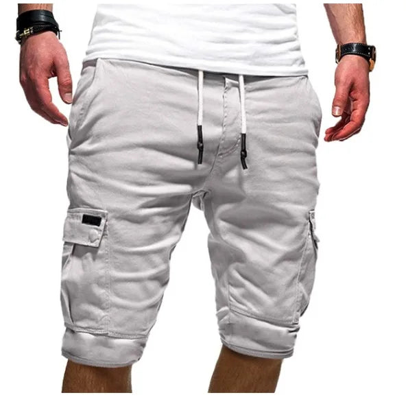 Voguable  Summer Y2K Harajuku All Match Trousers Solid Color Streetwear Elegant Fashion Half Pants Multi Pocket Shorts Men's Clothing voguable