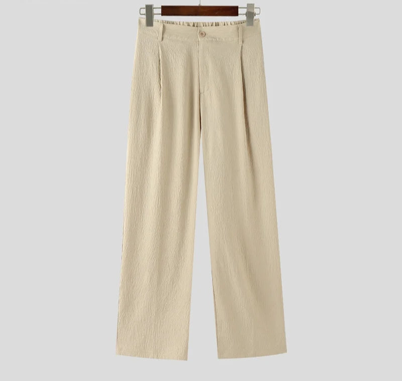 Men Pants Men's Clothing Solid Color Long Pants Streetwear Joggers Wide Leg Pant Casual Trouser Oversize S-5XL 2025 voguable