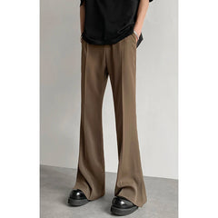 Voguable Brown Black Suit Pants Men Fashion Social Men Dress Pants Korean Loose Casual Flared Pants Men Office Formal Trousers M-2XL voguable