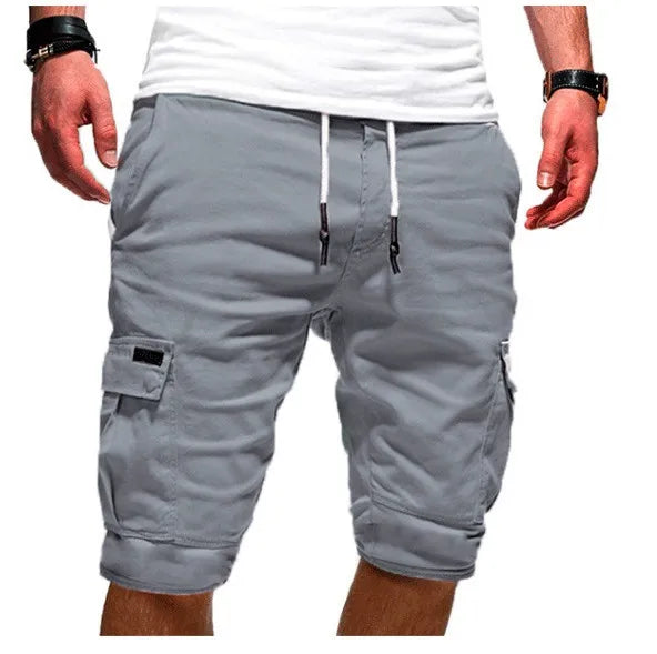 Voguable  Summer Y2K Harajuku All Match Trousers Solid Color Streetwear Elegant Fashion Half Pants Multi Pocket Shorts Men's Clothing voguable