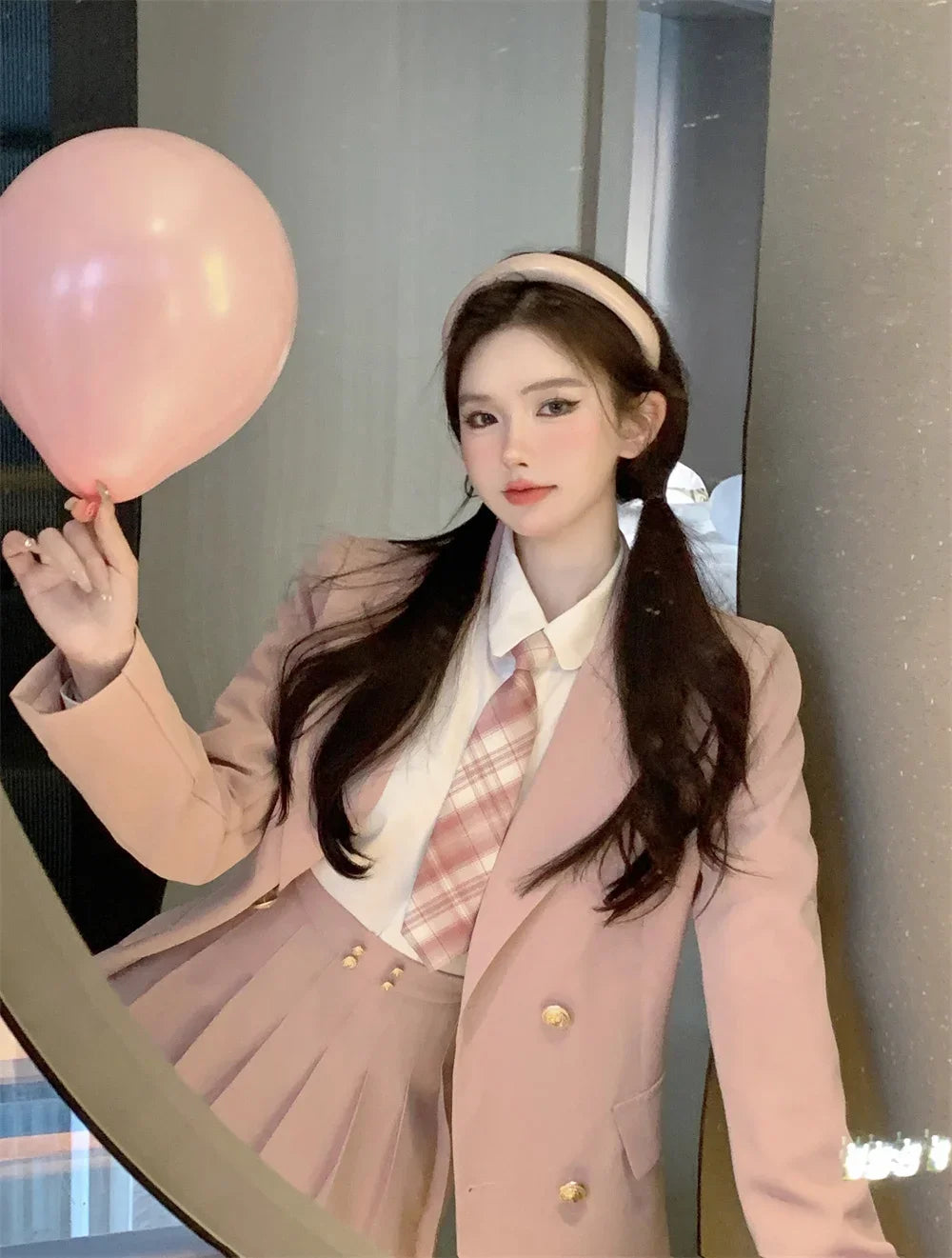 Voguable  Japanese Student JK School Uniform Korean Fashion Sweet Blazers School Girls Uniform Sexy Kawaii Mini Pleated Skirt Uniform Y2k voguable