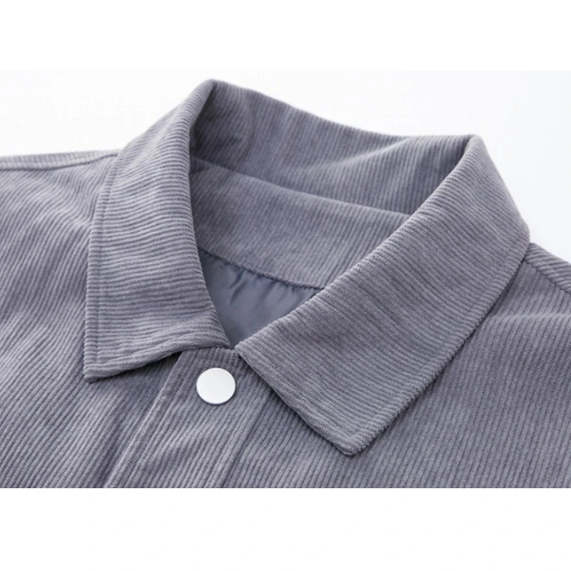 Voguable  High-end Men's Corduroy Jackets Autumn Winter Fashion Youth Trend Single Breasted Top Thick Quality Business Coat for Men M-5XL voguable