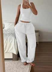 Voguable  Spring/Summer New Women's Fashion Casual Sports Yoga Vest Casual Pants Set Women's Clothing voguable