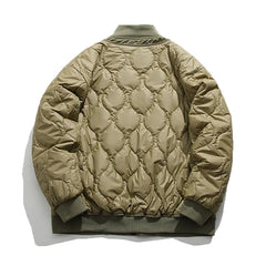 Winter Color Blocking Big Pocket Zipper Cotton Padded Men Retro Casual Fashion Baseball Uniform Couples High Street Jacket Thin voguable
