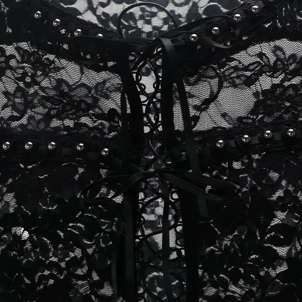 Tanks Spring Summer Fashion K-Style Lace Lace-Up Sleeveless Round-Neck Casual Daily Tanks For Women voguable