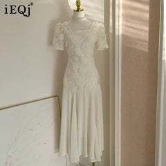 Sleeveless Fashion Women Dress Square Collar 3D Flowers Solid Color Zipper Female Party Dress New Tide voguable