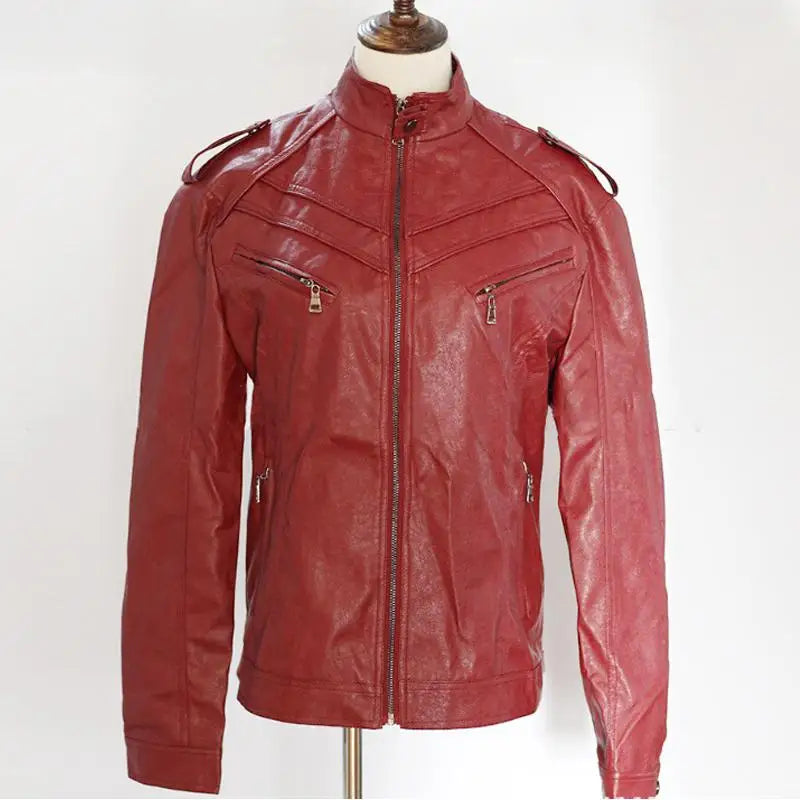 Men Faux Leather Jacket Motorcycle 5Xl Men Jackets Black Jaqueta De Couro Masculina Outwear Male Slim Fit Pu Leather Coats Man voguable